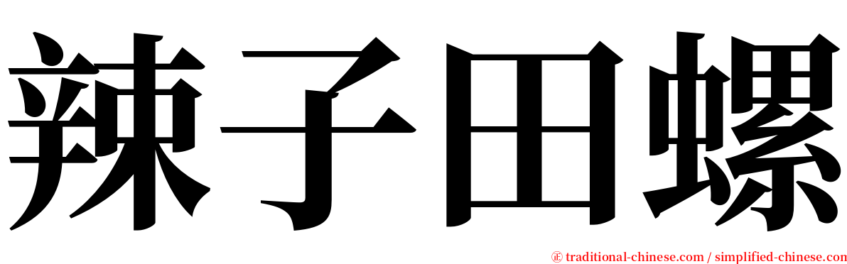 辣子田螺 serif font