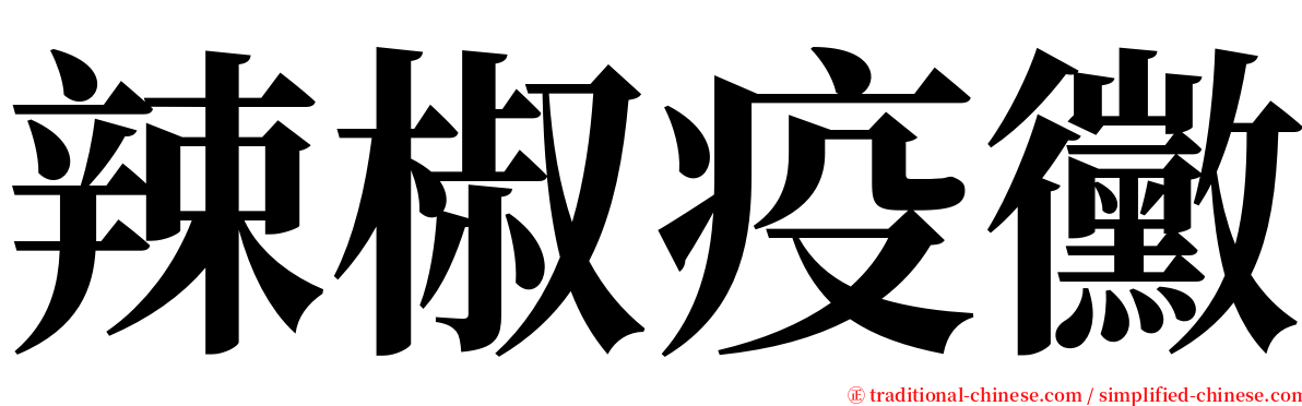 辣椒疫黴 serif font