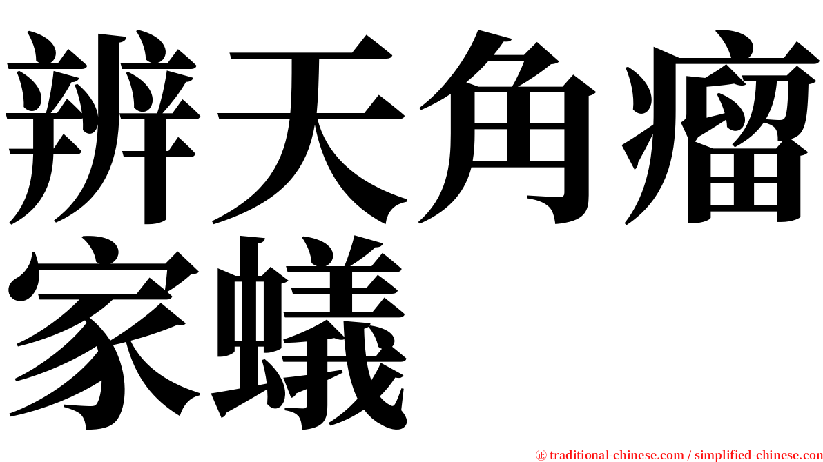 辨天角瘤家蟻 serif font