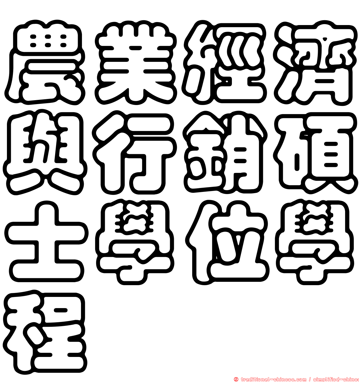 農業經濟與行銷碩士學位學程