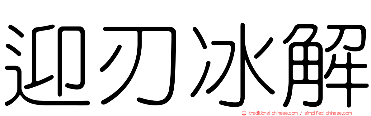 迎刃冰解