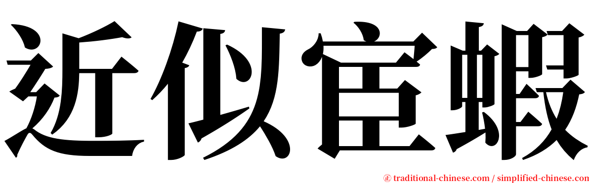 近似宦蝦 serif font