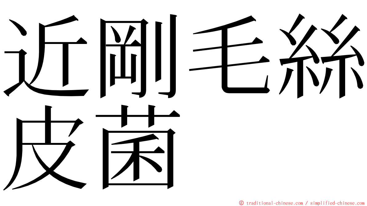 近剛毛絲皮菌 ming font