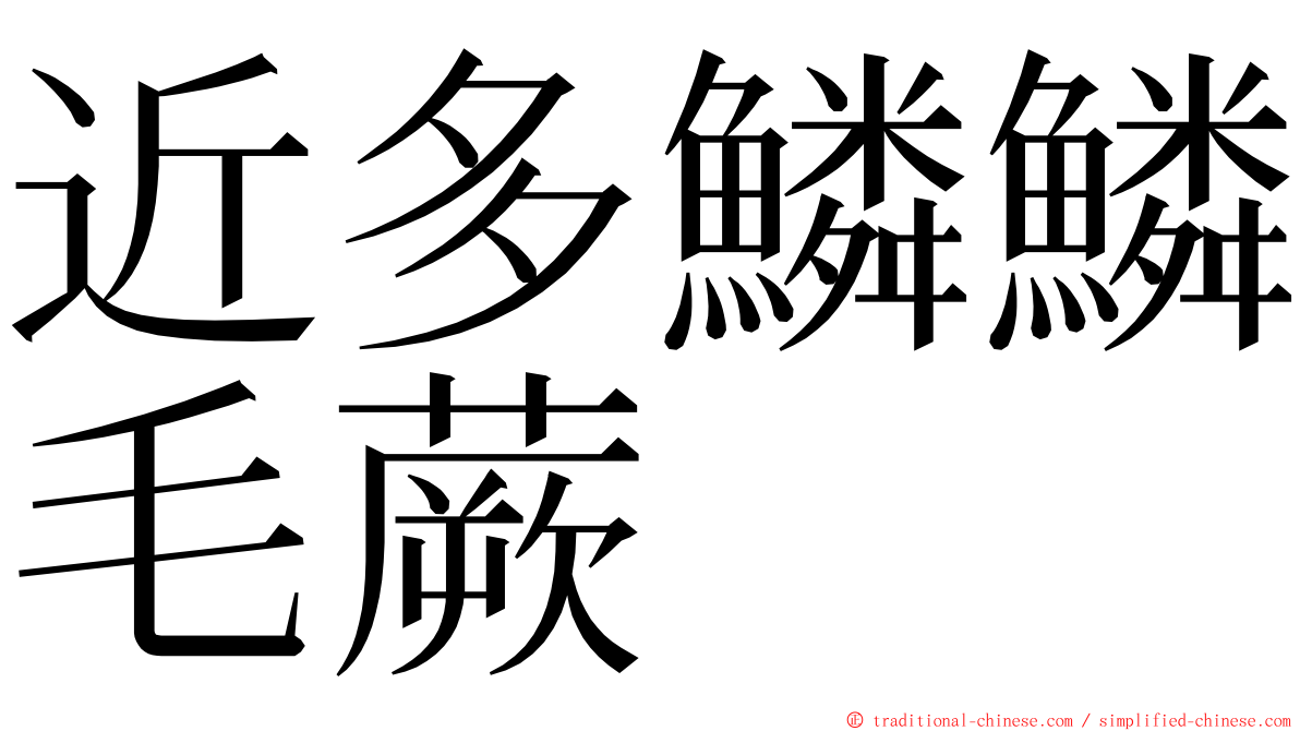 近多鱗鱗毛蕨 ming font