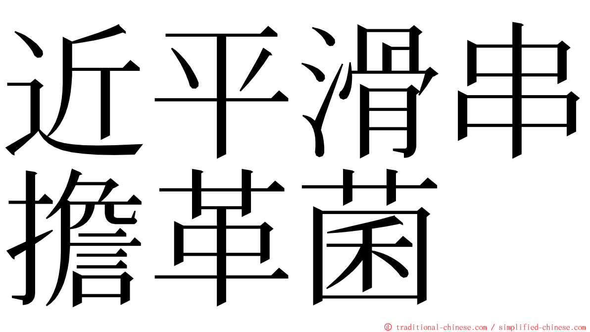 近平滑串擔革菌 ming font