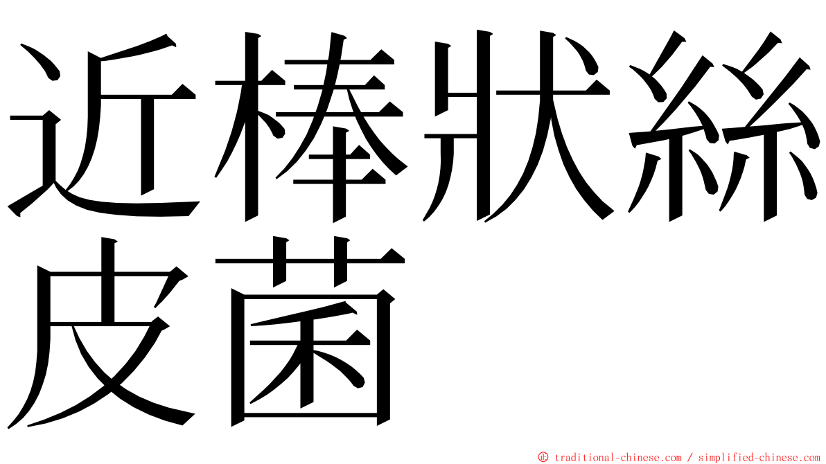近棒狀絲皮菌 ming font