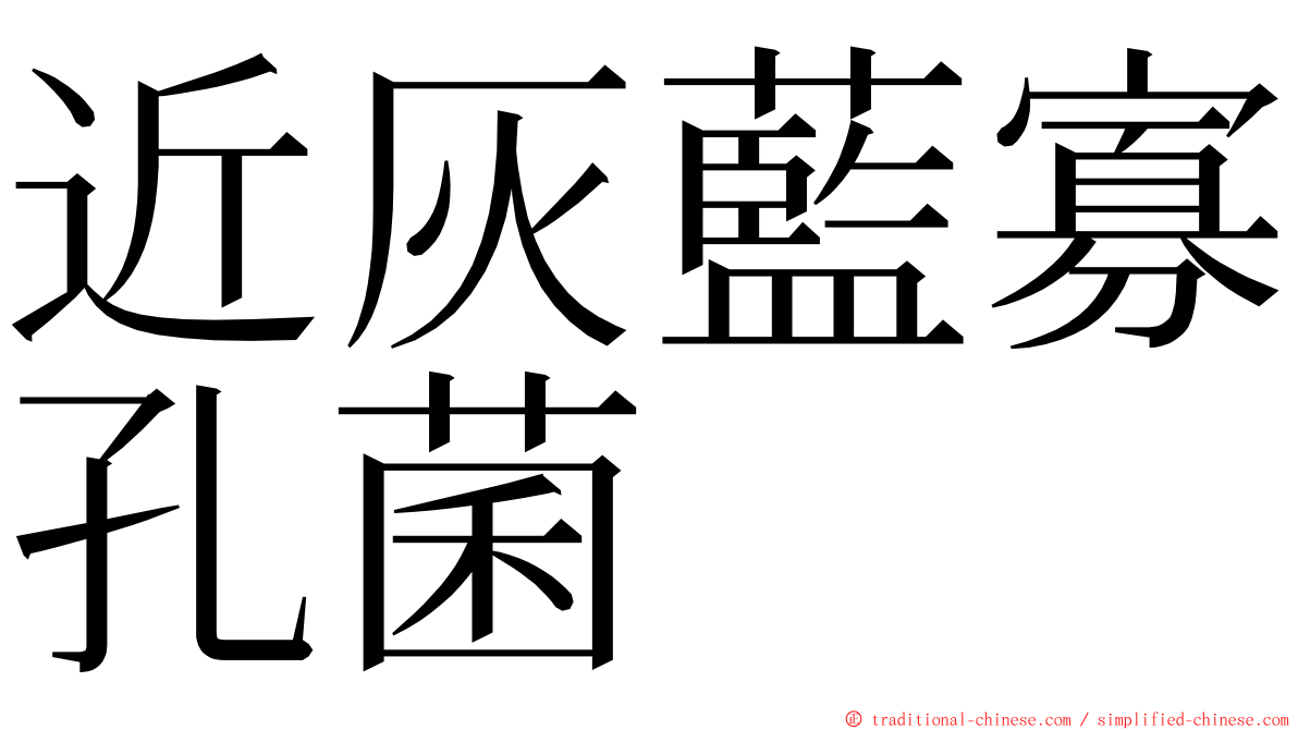 近灰藍寡孔菌 ming font