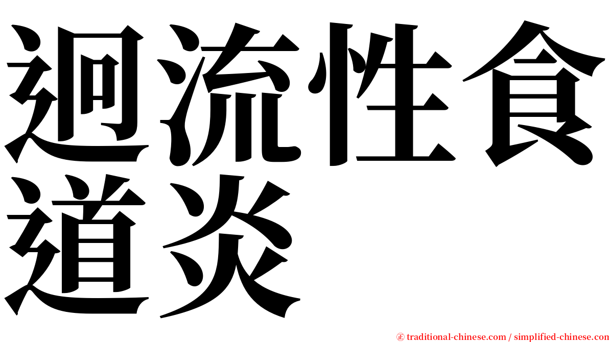 迥流性食道炎 serif font