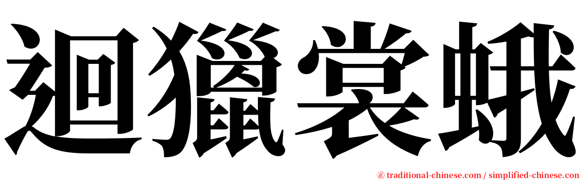 迴獵裳蛾 serif font