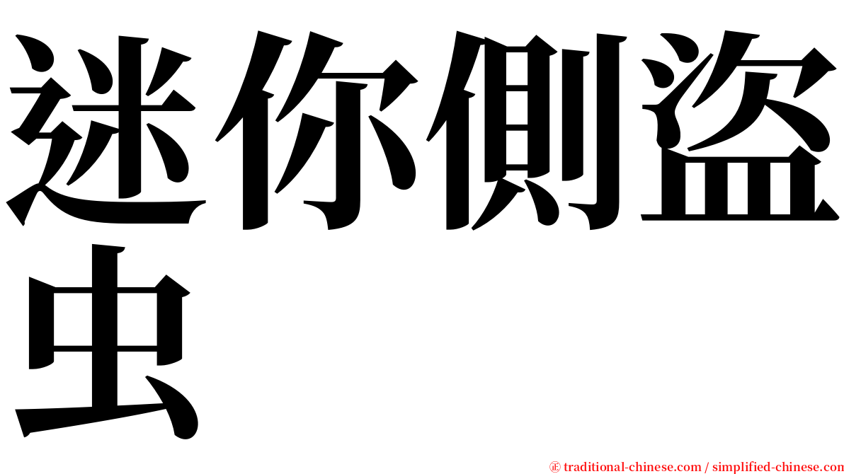 迷你側盜虫 serif font