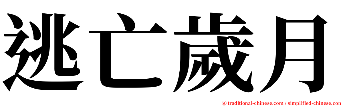 逃亡歲月 serif font