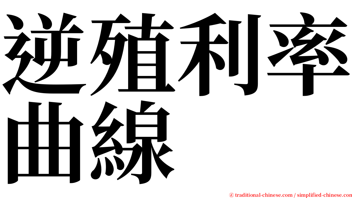 逆殖利率曲線 serif font