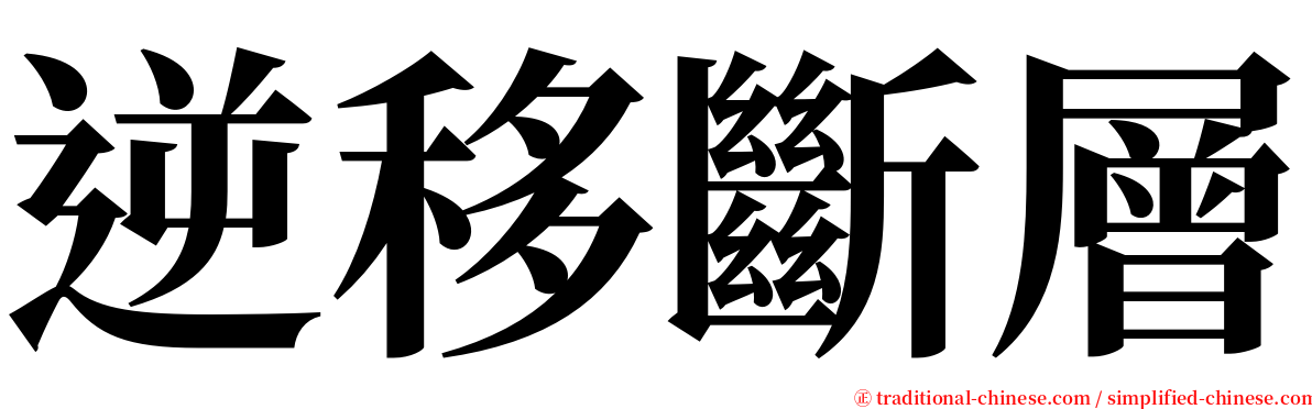 逆移斷層 serif font