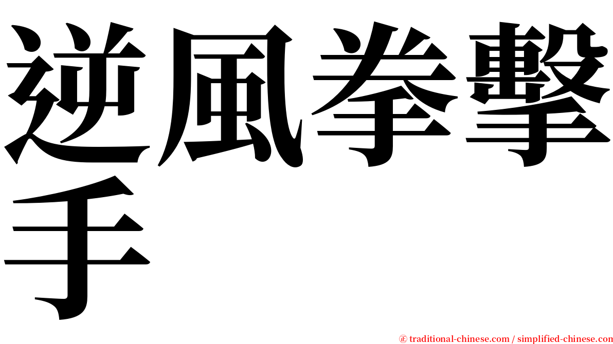 逆風拳擊手 serif font