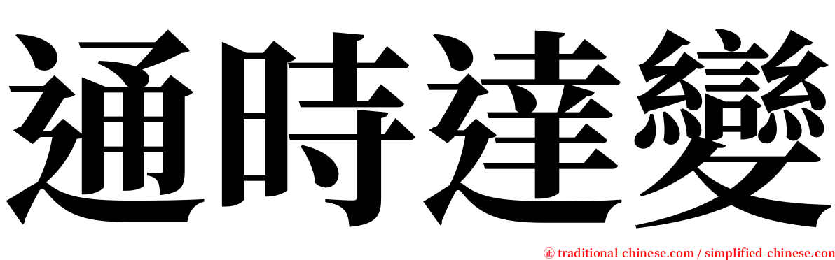 通時達變 serif font