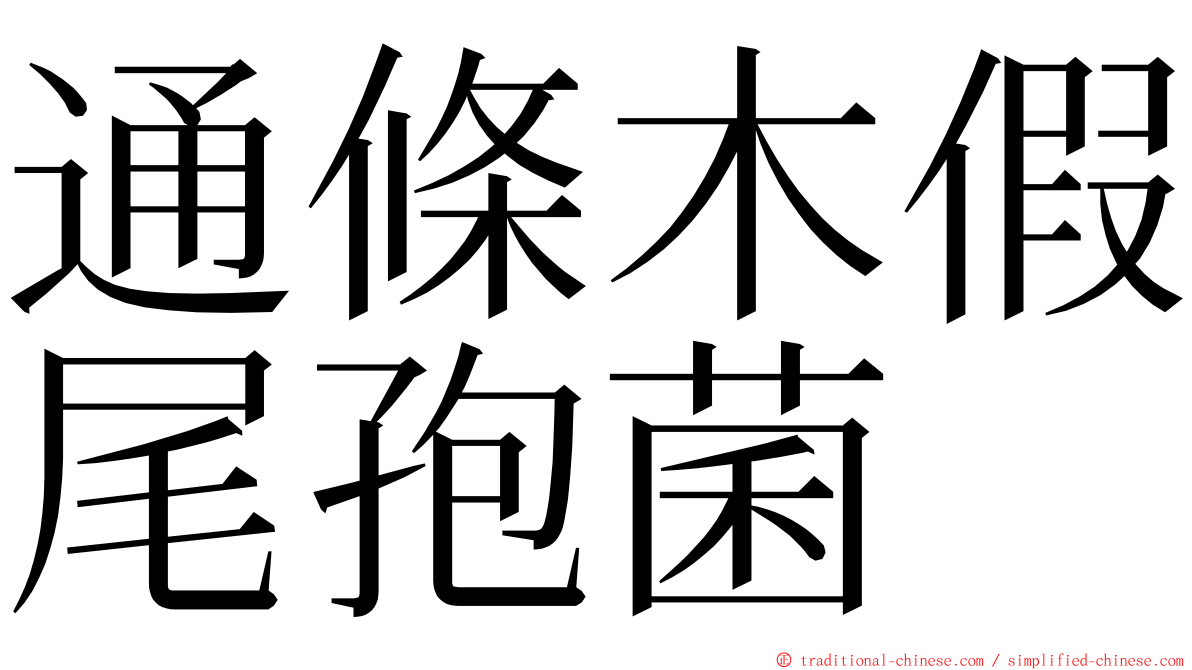 通條木假尾孢菌 ming font