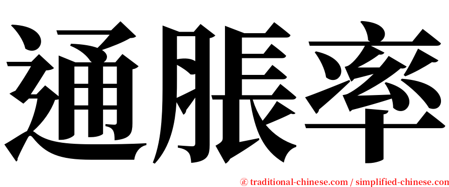 通脹率 serif font