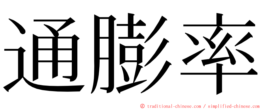 通膨率 ming font