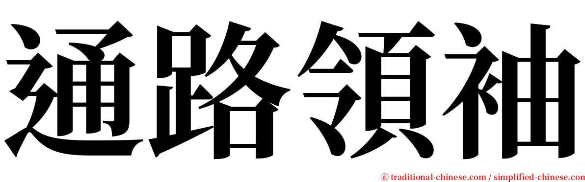 通路領袖 serif font