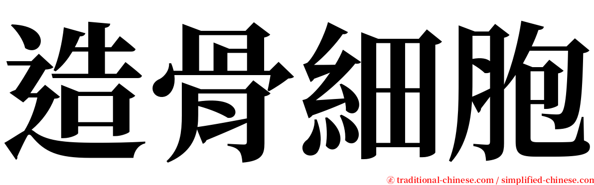 造骨細胞 serif font