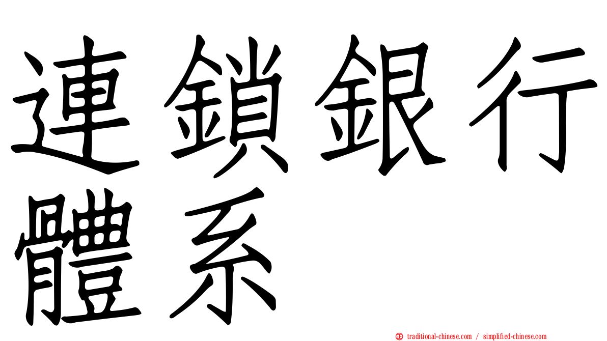 連鎖銀行體系