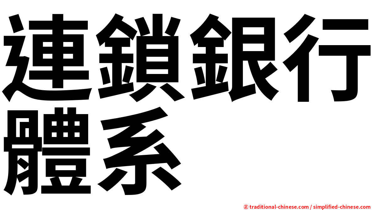 連鎖銀行體系