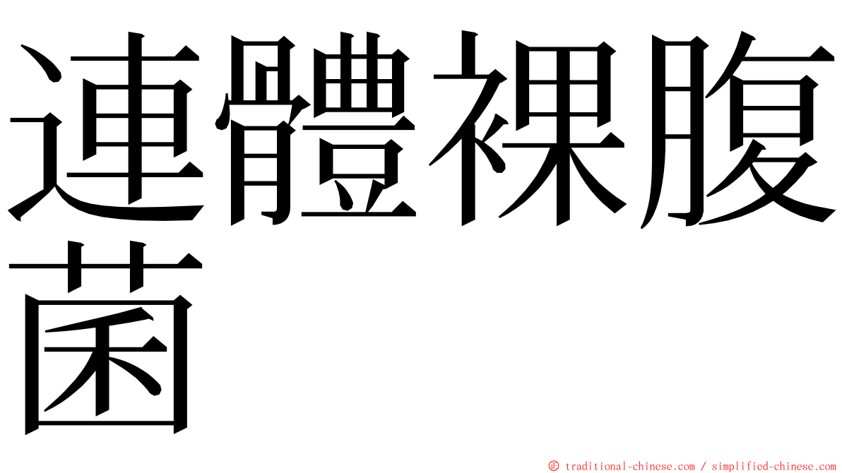 連體裸腹菌 ming font