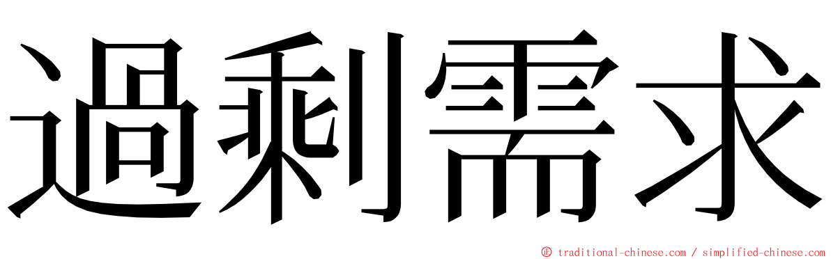 過剩需求 ming font