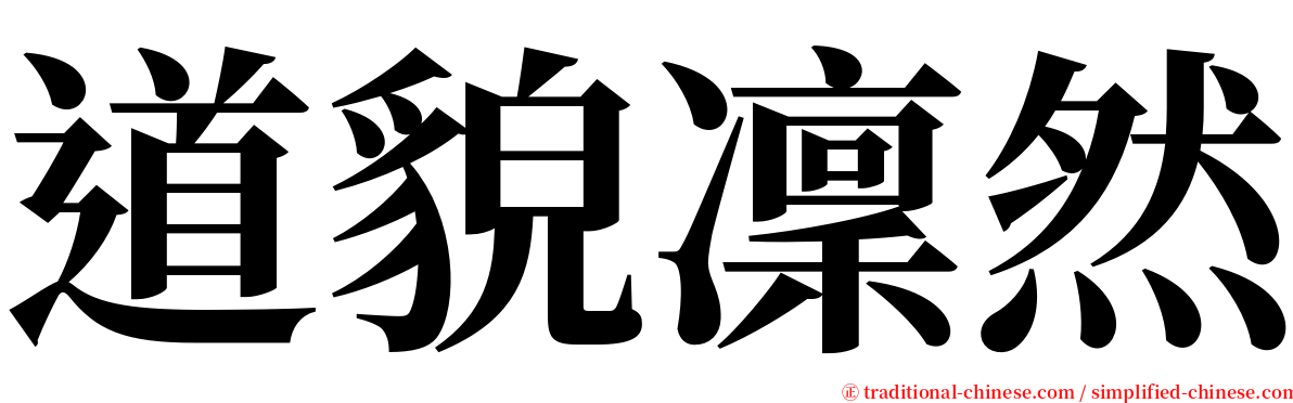 道貌凜然 serif font