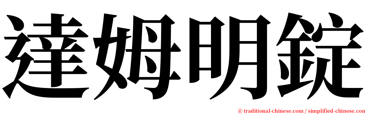 達姆明錠 serif font