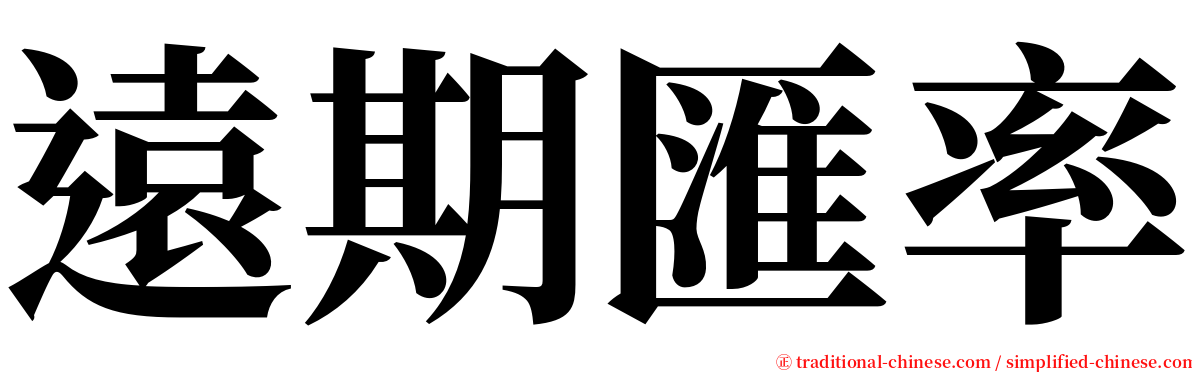 遠期匯率 serif font