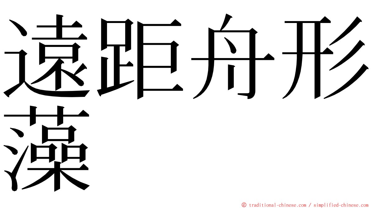 遠距舟形藻 ming font