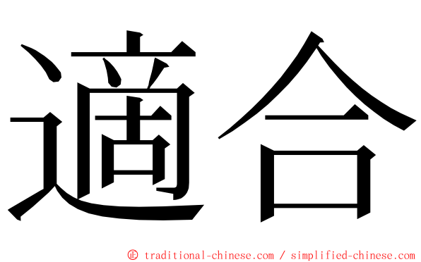 適合 ming font