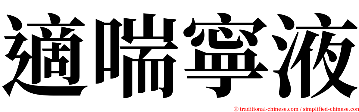 適喘寧液 serif font