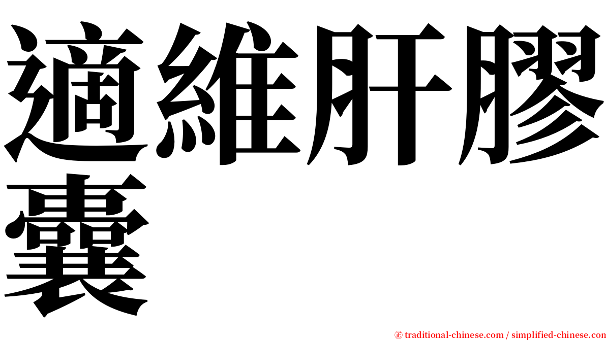 適維肝膠囊 serif font