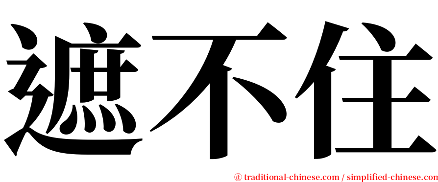 遮不住 serif font