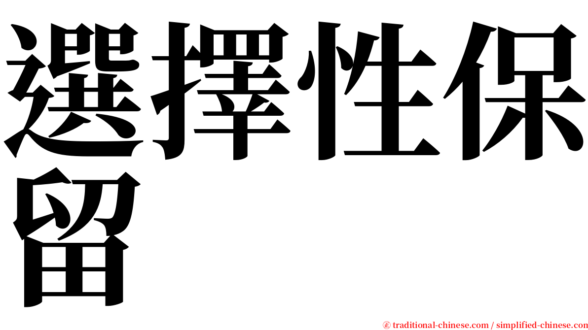 選擇性保留 serif font