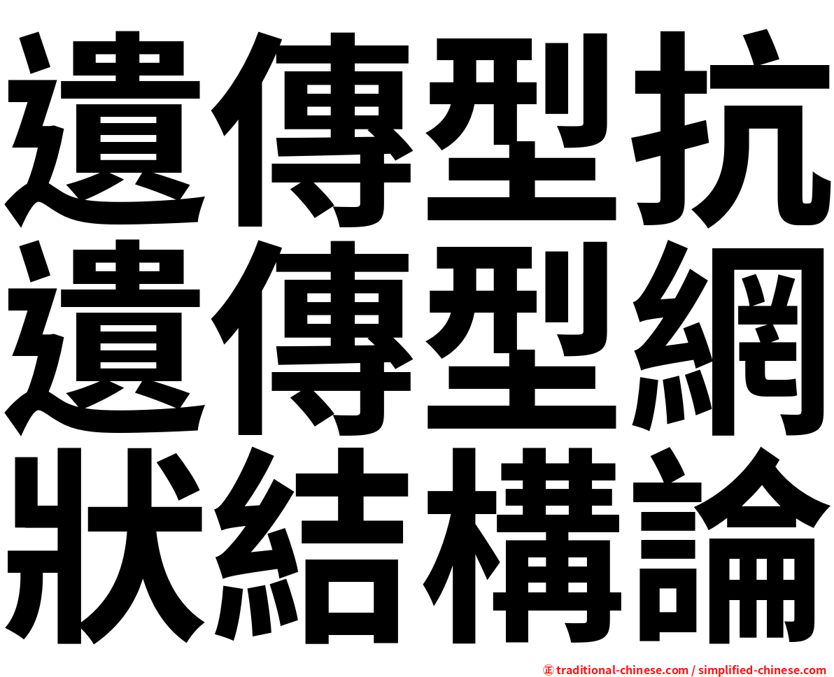 遺傳型抗遺傳型網狀結構論