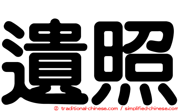 遺照