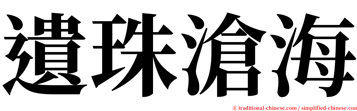 遺珠滄海 serif font