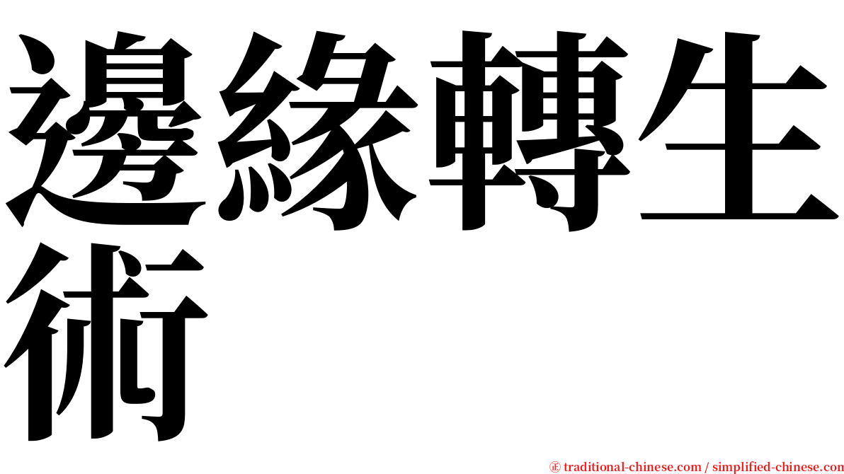 邊緣轉生術 serif font