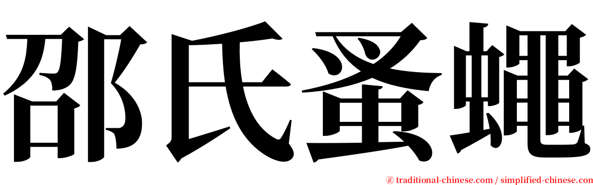 邵氏蚤蠅 serif font