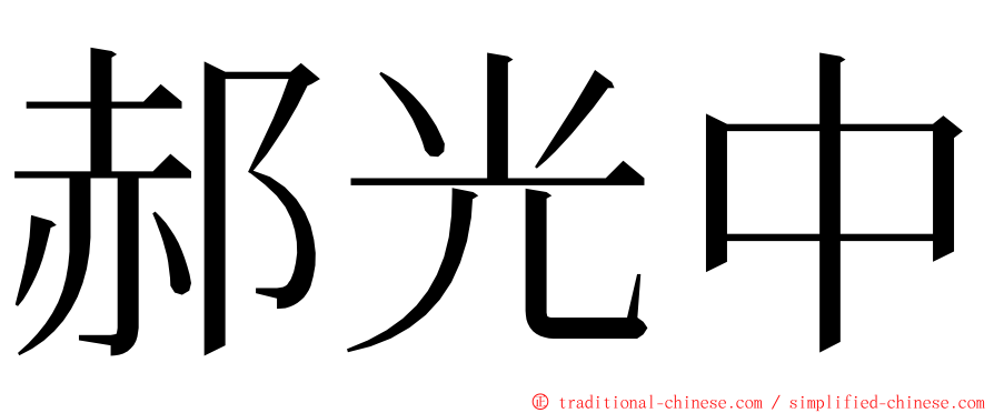 郝光中 ming font