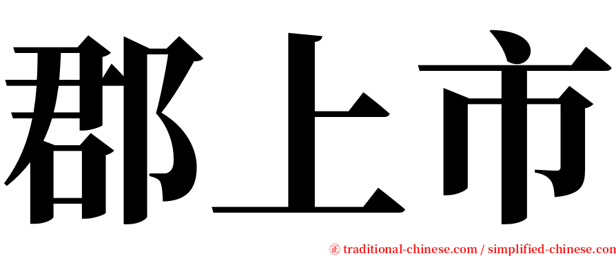 郡上市 serif font