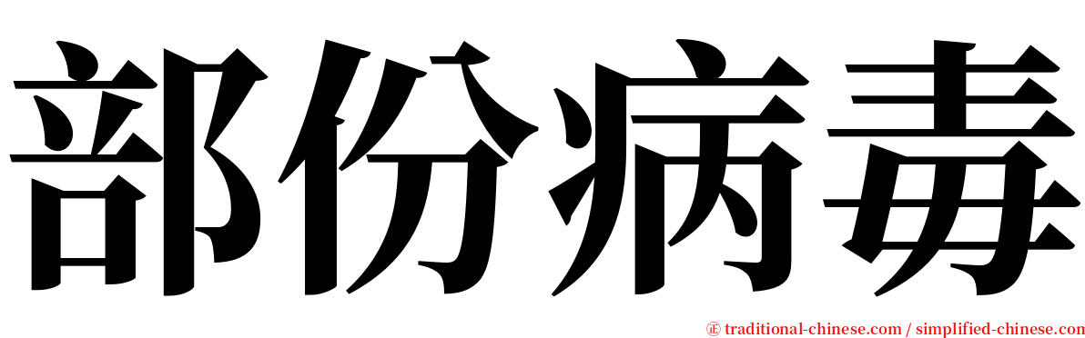 部份病毒 serif font