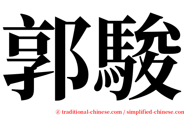 郭駿 serif font