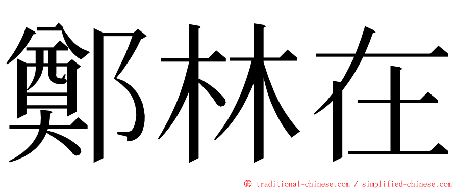 鄭林在 ming font