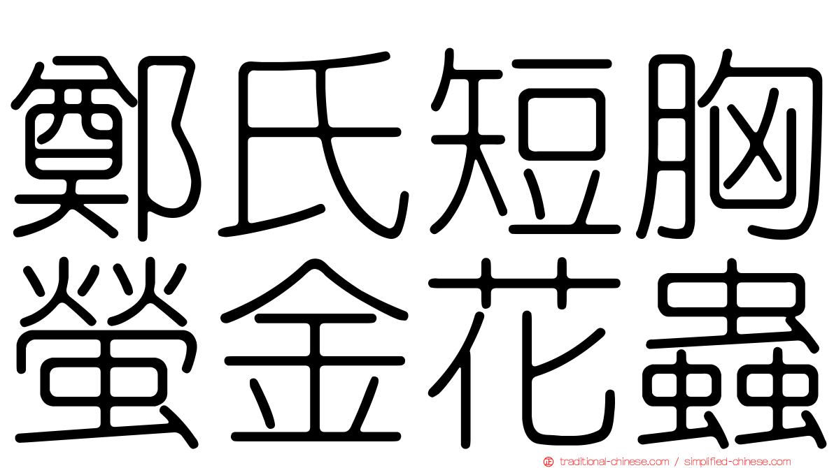 鄭氏短胸螢金花蟲