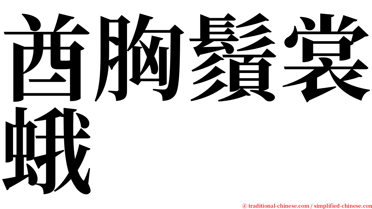 酋胸鬚裳蛾 serif font