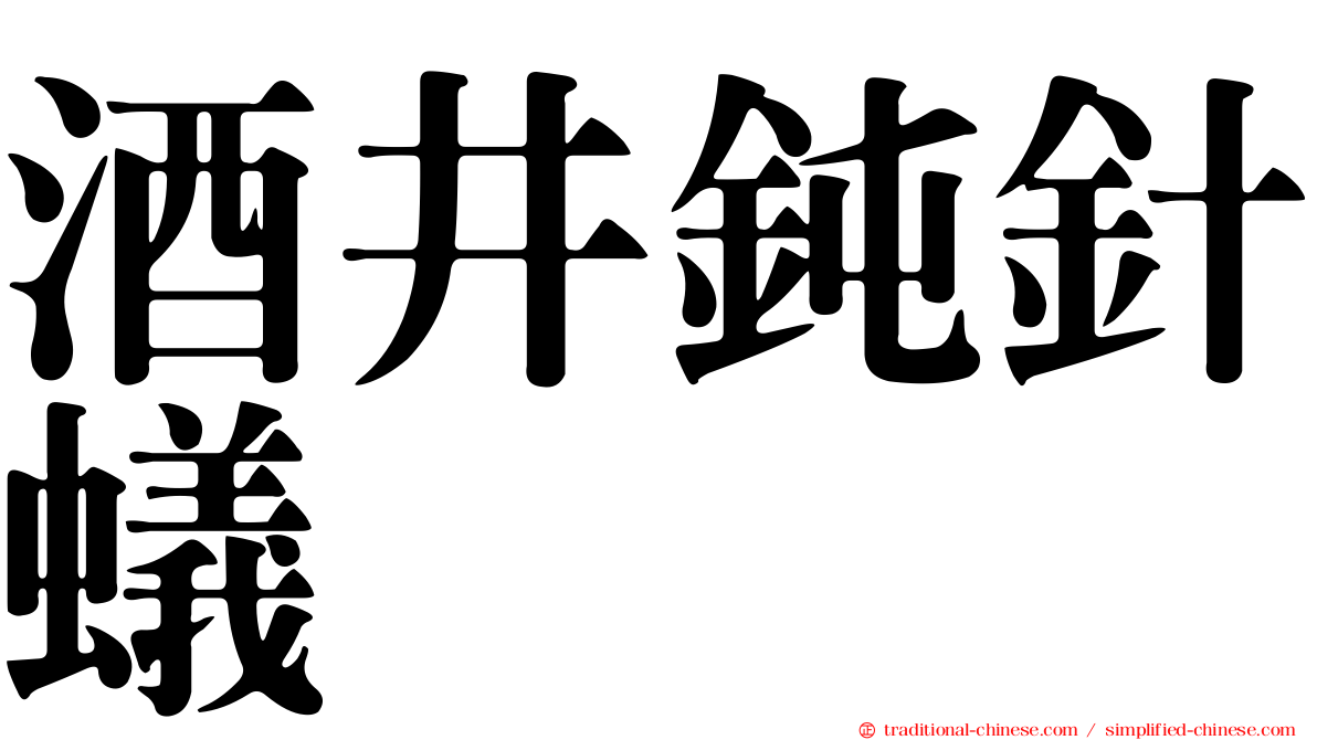 酒井鈍針蟻